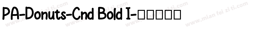 PA-Donuts-Cnd Bold I字体转换